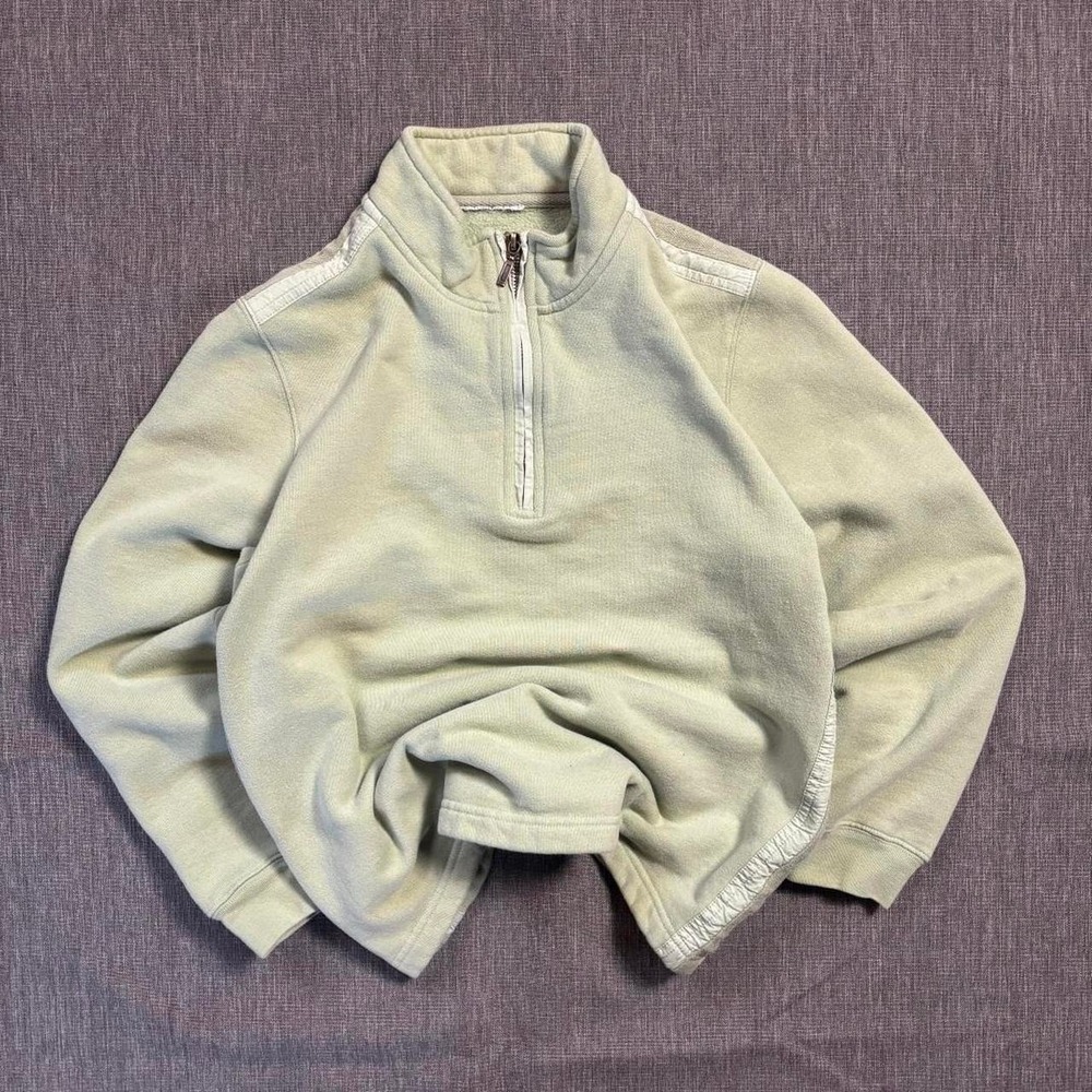 Light green quarter zip sweatshirt